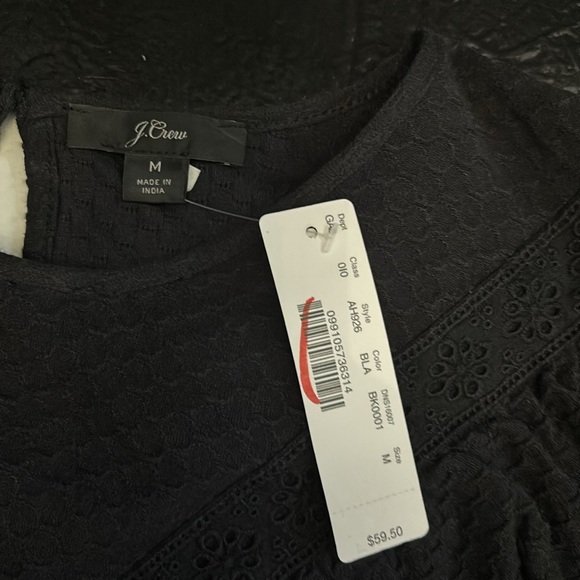 J crew women M long sleeve tee with ruffle NWT - Picture 2 of 5